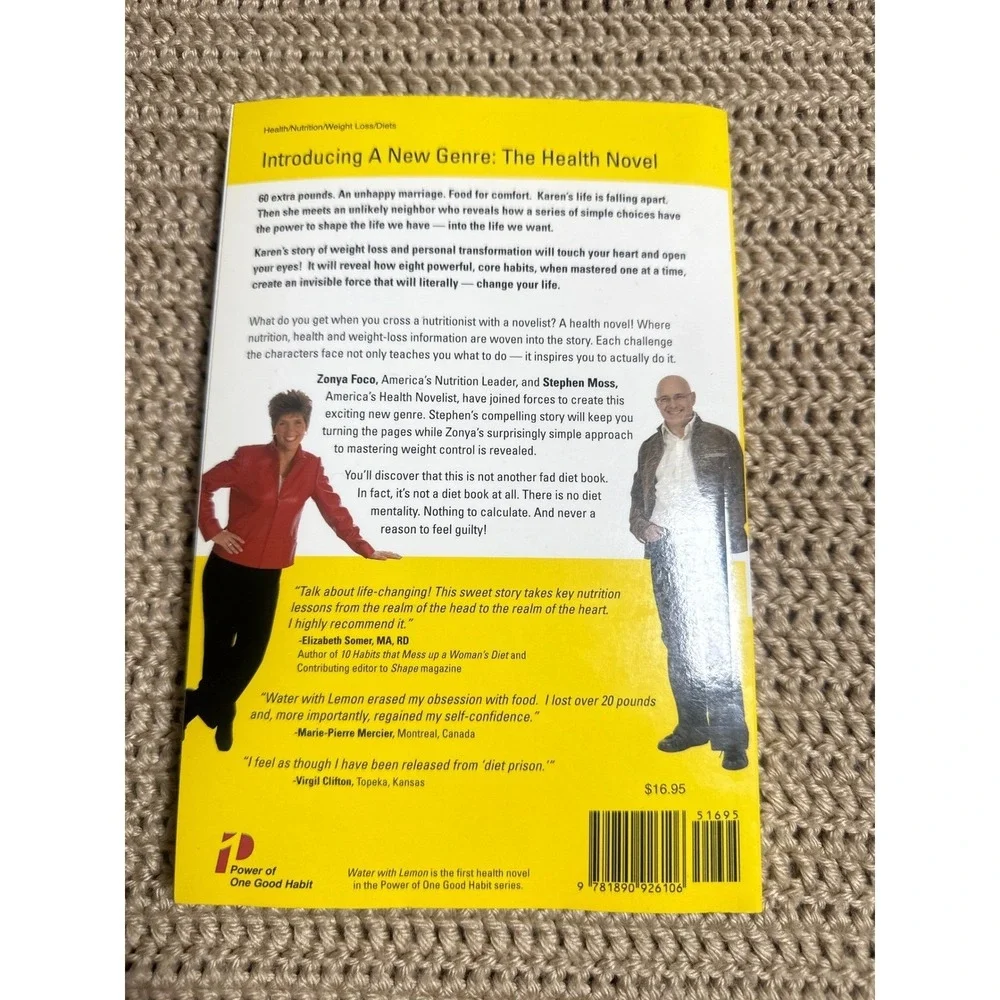 Zonya Foco Lickety-Split Meals Cookbook and Water with Lemon Health Novel Set